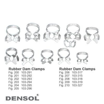 Rubber dam clamps Dental Instruments 11 Pcs Premium Quality TGA Reg DENSOL 