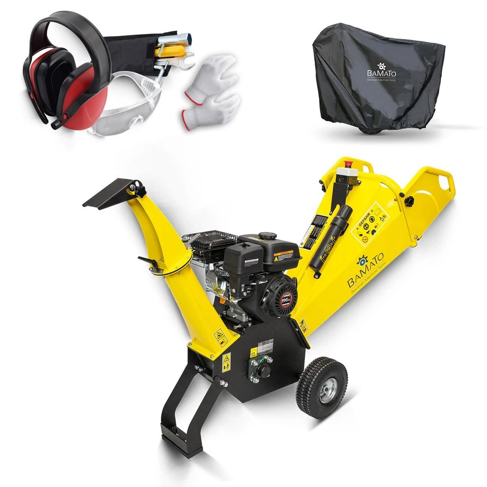 BAMATO Holzhäcksler HACK-100 Benzinhäcksler Benzin Häcksler Schredder