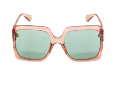NWT GUCCI Oversize Square Light-Injected PINK Frame Green  display picture 3