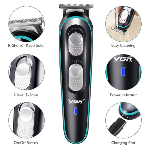 VGR Professional Rechargeable USB Cordless Electric Hair Clippers Trimmer Barber - Picture 2 of 12