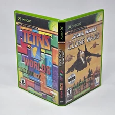 Star Wars The Clone Wars + Tetris Worlds (Original Xbox) CIB COMPLETE & TESTED