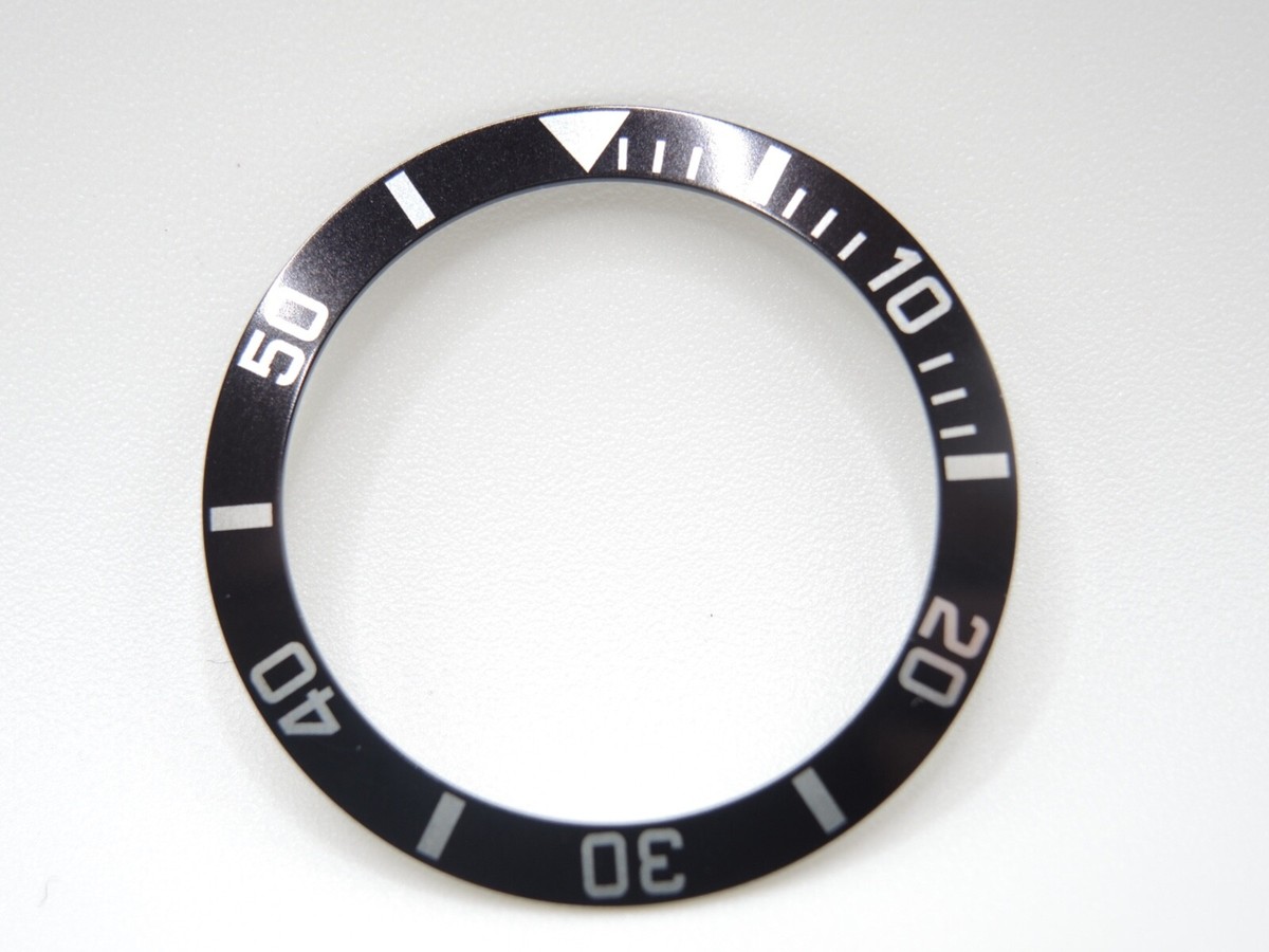NEW LARGE BLACK BEZEL INSERT 37.5MM DIVERS SKX031 10 BAR (7S26