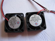 2 pcs Brushless DC Cooling Fan 5 Blade 24V 25x25x10mm 2510S 2Wire Sleeve Bearing