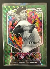 2021 Mosaic Sandy Koufax Vintage Insert Green Prizm Parallel Los Angeles 