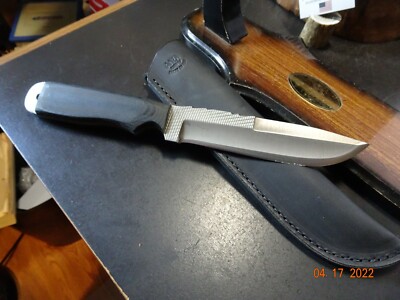 ANZA KNIVES #500 DUNE FIELD-M 11'' O.A 1085 FILE STEEL BLADE HANDLE MICARTA BLACK