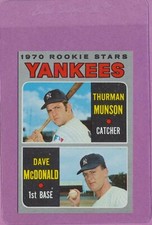 1970 Topps Thurman Munson #189 RC Yankees Rookie Card MINT