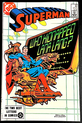 SUPERMAN #391 (VF) Who Kidnapped LANA LANG? Garcia Lopez Cover! Swan-a 1984 DC