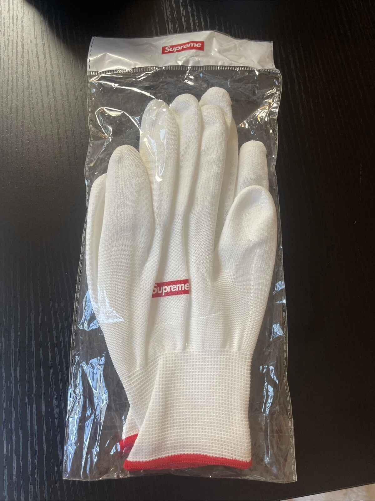 RARE Gants Supreme Blanc Taille Unique OS Caoutchouc FW20A60 Neuf