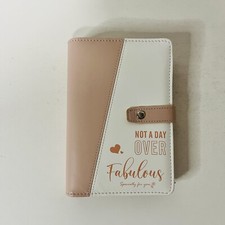 Budget Binder Faux Leather Pink with zipper Envelopes A6 Cash Organizer Saving