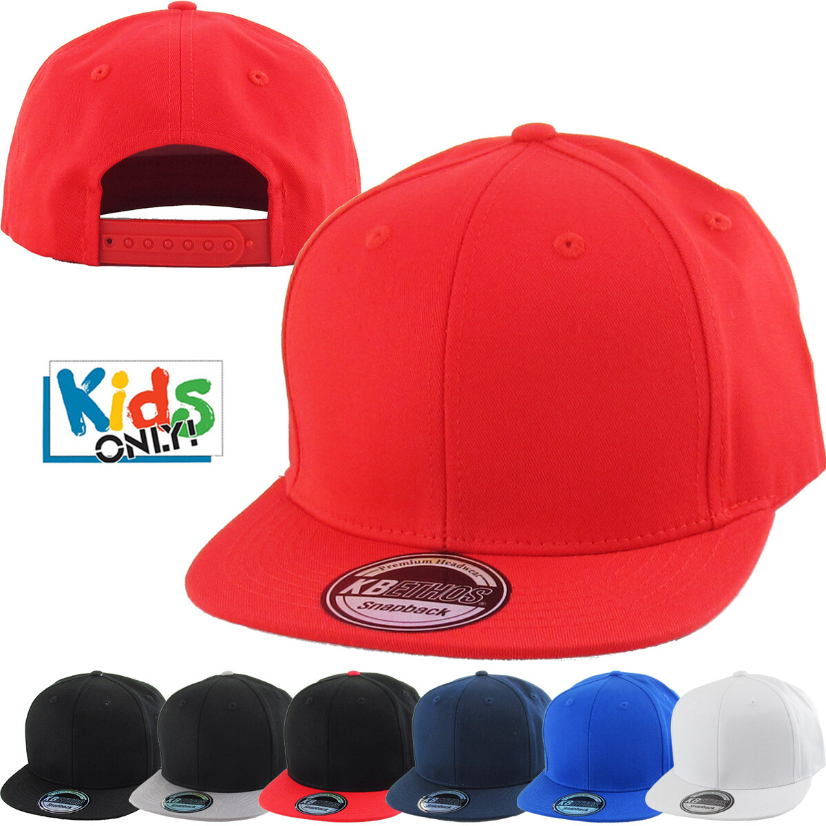 Junior Kid Size Cotton Snapback Adjustable Baseball Cap Youth