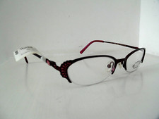 Ladies Lulu Guinness Maroon Oval Ex Display Eye Glasses L654 BUR 51 18 135