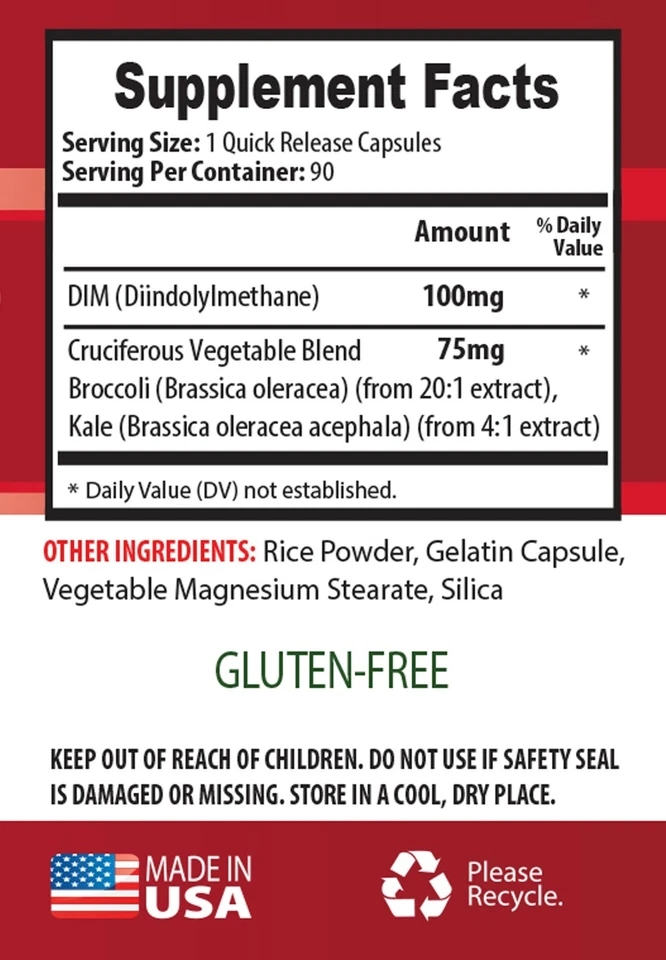 Bloqueador de estrógeno y refuerzo de testosterona - DIM - quemadores de grasa para mujer 1 BOTELLA Foto 2 de 4