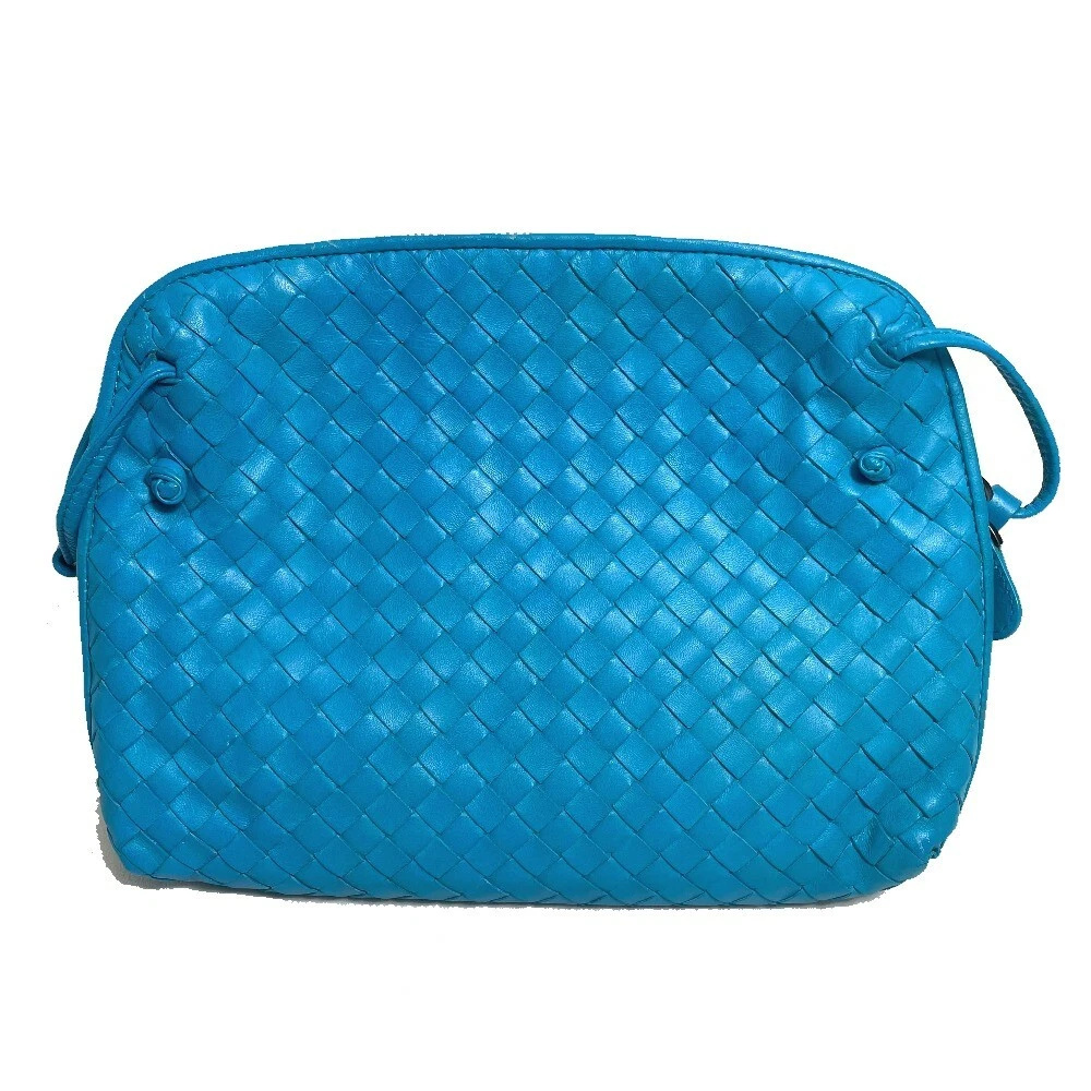 Bottega Veneta Intrecciato Nodini Crossbody Bag - Blue Crossbody