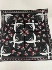 Pirate Bandana Scarf Skulls Swords Square OTC Cotton black white red novelty new