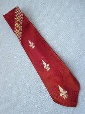 Vintage Neck Tie Rockabilly Swing Art Deco YANKEE Cravat Acetate Fleur de Lei