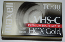 Maxwell VHS-C Camcorder Videocassettes HGX-Gold TC-30 Brand New Sealed Premium