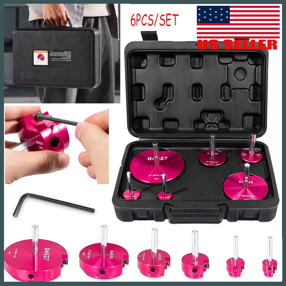 PVC Pipe Reamer Tool 6PC/SET Pipe Fitting Socket Saver Aluminum Alloy for SCH 40 - Picture 1 of 11