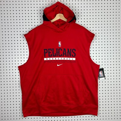 New Orleans Pelicans Nike Dri-Fit Sleeveless Team Issued Hoodie XXLT 2XLT NWT