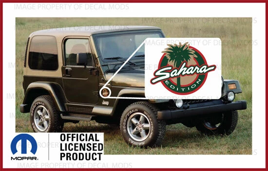 Jeep Wrangler 1997-2002 edición Sahara TJ guardabarros lateral calcomanías pegatinas FJ4E3 Foto 3 de 3