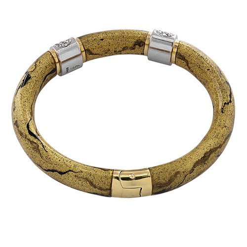 SOHO Italy Enamel & Diamond Bangle - Picture 2 of 4