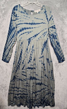 Anthropologie Dolan Left Coast Dress Womens XS Green Blue Tie Dye Eliska Midi