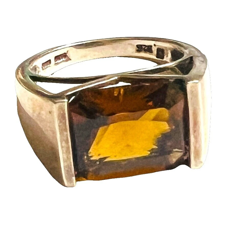 Banda de Topacio Anillos Marrón para Hombres