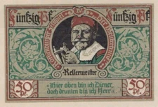 50 PFENNIG 1921 City of ROTHENBURG OB DER TAUBER Bavaria GERMANY #PD551.U