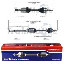 SurTrack Pair Set of 2 Front CV Axle Shafts For Toyota RAV4 1996-2000 FWD Manual