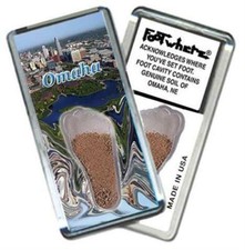 Omaha FootWhere® Souvenir Magnet. Made in USA