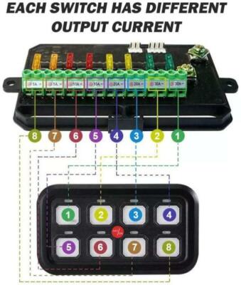 Switch Panel Relay Box Heise Universal 8 Gang Switch Panel System - DOW ...