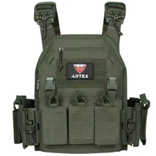 Tactical Plate Carrier Combat Vest - Quick Release Molle Laser Cut 1000D Nylon 