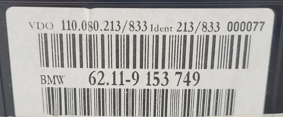 BMW 550i 2008 cuadro de instrumentos usado P#62.11-9 153749 Foto 4 de 4