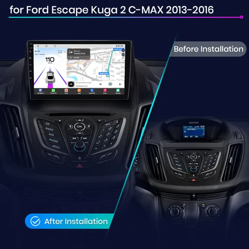Qualcommchip für Ford Kuga Escape C-Max MK2 12-19 CarPlay Android Autoradio 64G - Bild 2 von 15