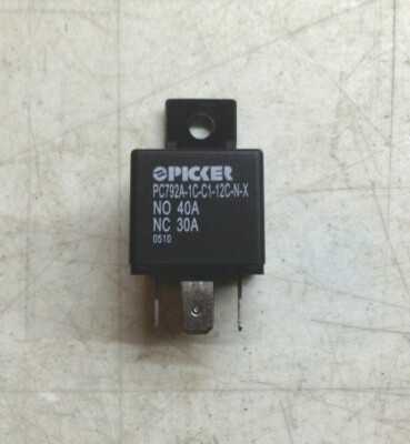 PICKER MINI ISO RELAY PC792A-1C-C1-12C-N-X-2, 5-PIN 12VDC COIL 40/30 AMP CAR RV