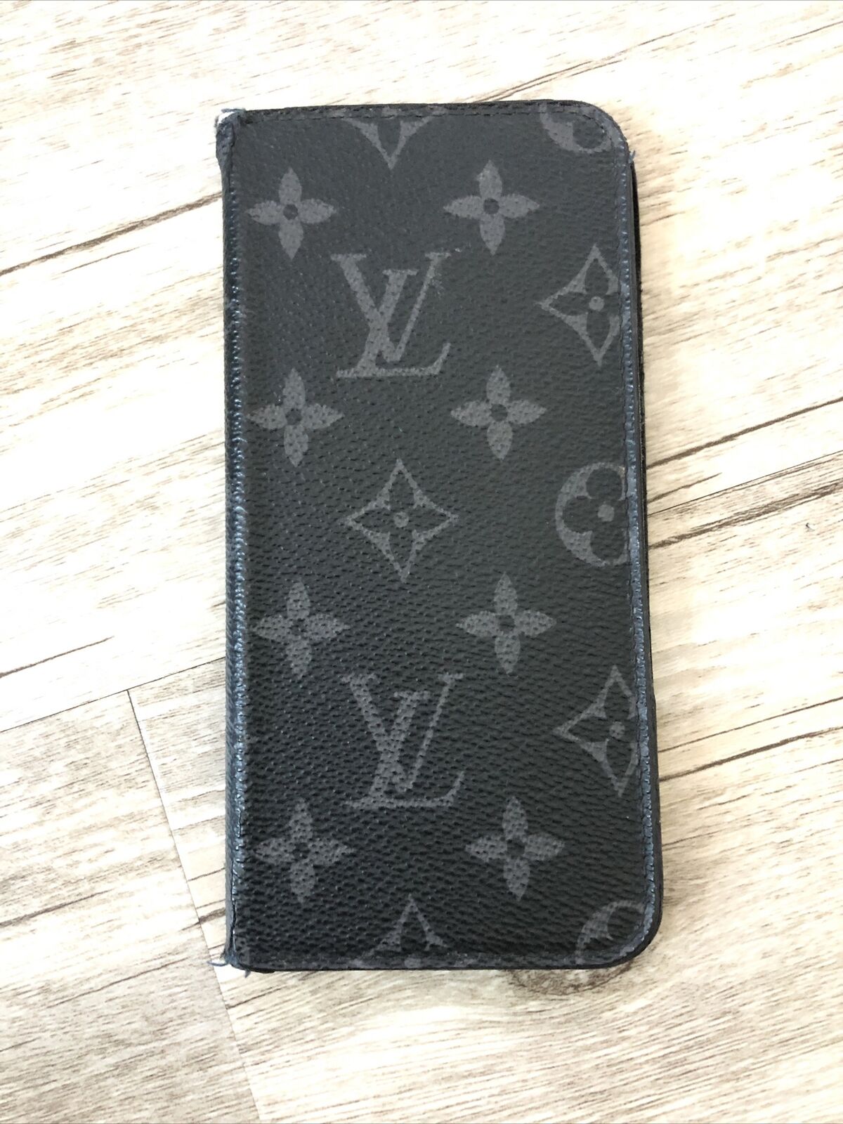 Louis Vuitton iPhone Case Monogram Eclipse XS Black in Coated