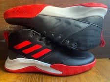 Size 6 US - Adidas 'Own The Game' - Black Red White - Kids Basketball Shoes