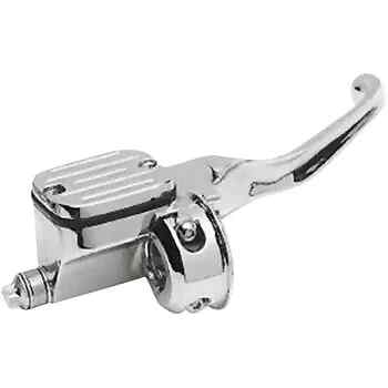 DS Chrome Front Brake Master Cylinder 5/8 Bore Softail Springer 96-06 - Picture 2 of 5