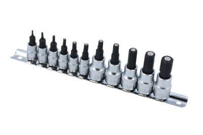 Laser Tools 8924 kurzer Sechskant-Steckschlüssel-Bit-Satz 1/4 Zoll T & 3/8 Zoll T 11-teilig