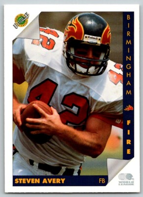 1992 ULTIMATE WLAF STEVEN AVERY BIRMINGHAM FIRE #21