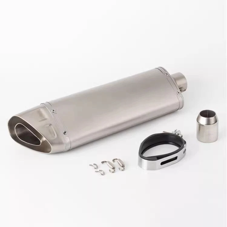 Tubo de escape universal para motocicleta Slip-on 51 mm 2" 480 mm puntas silenciadoras modelo A19 Foto 4 de 4