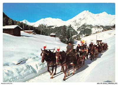 AOUP5-0328-SUISSE - DAVOS - sleigh ride to Dischmatal - view against strela