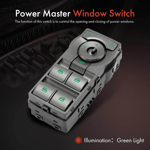Green Illumination Master Power Window Switch for Holden Commodore VE 2006-2013 - Picture 3 of 8