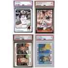 Nolan Ryan PSA Lot 4 Vintage Cards 1973 Topps PSA 8 Leaders HOF