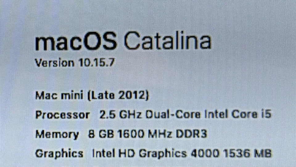 Apple Mac Mini Late 2012 A1347 2.5GHz Intel i5 8 GB RAM 500GB SSD macOS Catalina - Image 3 of 4