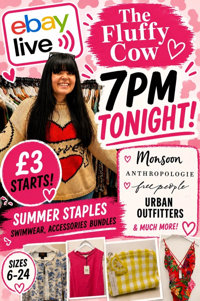 🐮🖤 | The Fluffy Cow Live Show | New With Tags | Branded Fashion 🐮🖤