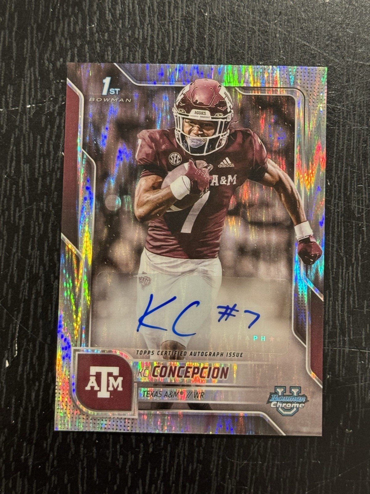 2025 Bowman Chrome U KC Concepcion Prospect Auto Stealth Refractor #BCA-KCO