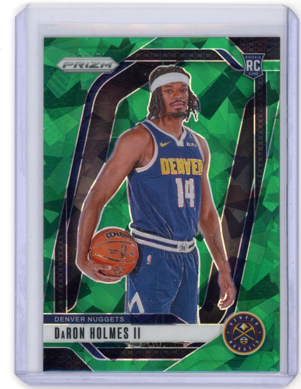 2024-25 Panini Prizm #235 DaRon Holmes II Prizms Green Ice