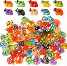 70 PCS Luminous Miniature Frog Figurines Mini Resin Frog Figures Decorative Craf