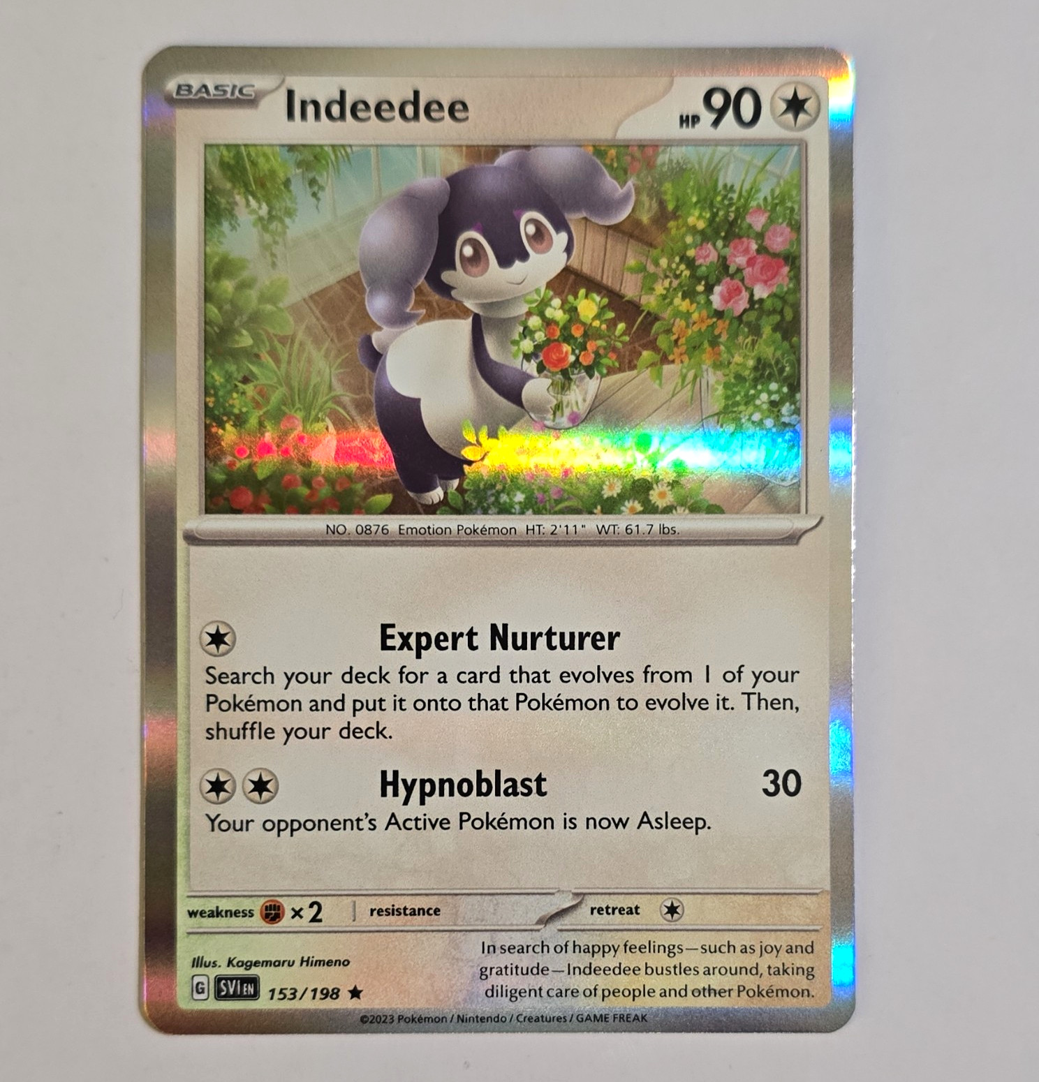The Pokémon Company Pokemon TCG Indeedee 153/198 SV01 Holo Rare English