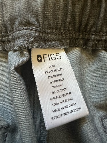 FIGS Set Scrub Donna Taglia Large Heather Denim Catarina Top Zamora Jogger - Foto 12 di 14